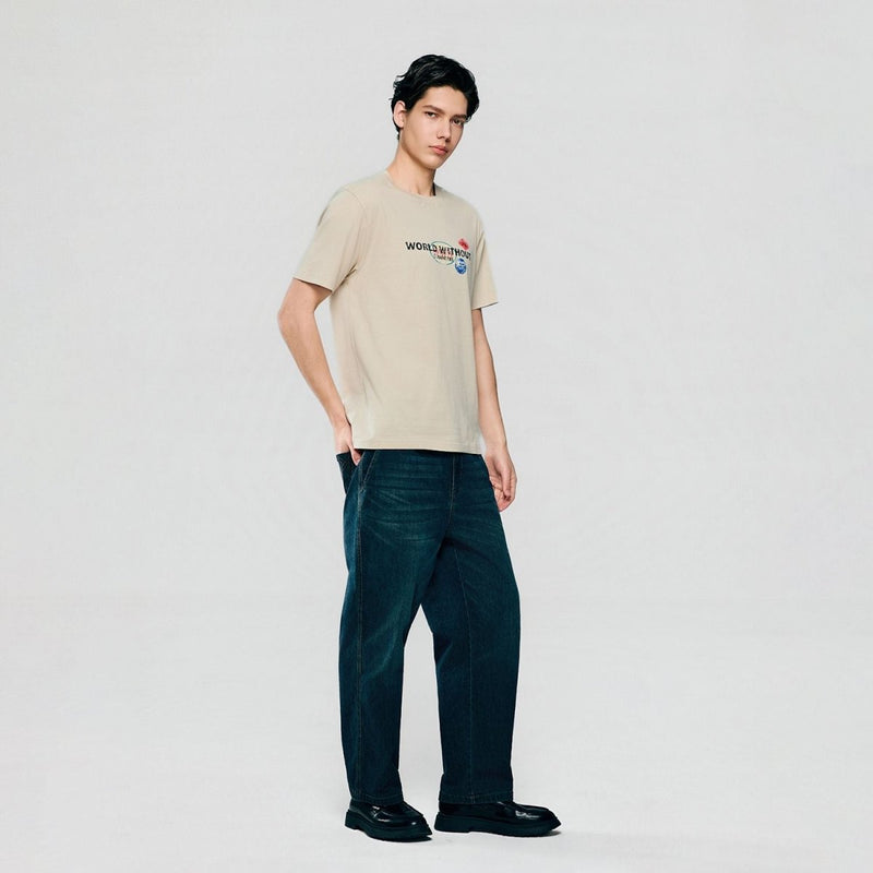 Giordano Men Slim World Without Strangers Print Tee - Premium Print Tee