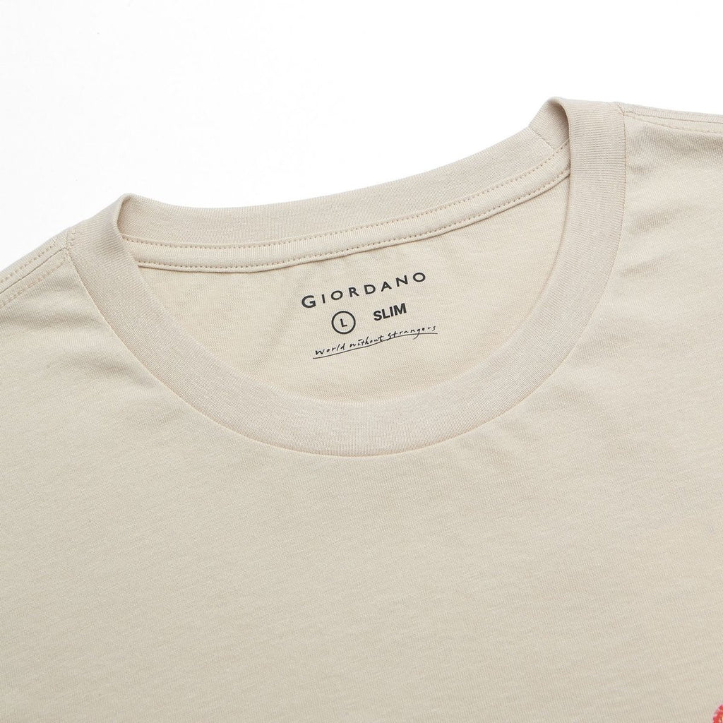 Giordano Men Slim World Without Strangers Print Tee - Premium Print Tee