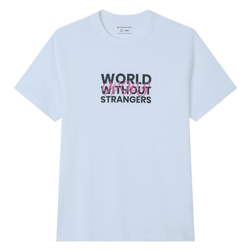Giordano Men Slim World Without Strangers Print Tee - Premium Print Tee