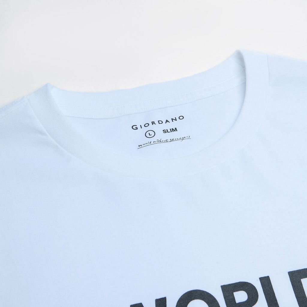 Giordano Men Slim World Without Strangers Print Tee - Premium Print Tee