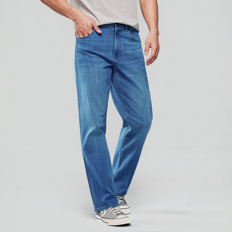 Giordano Men Straight Stretch Denim Indigo Jeans - Premium Jeans