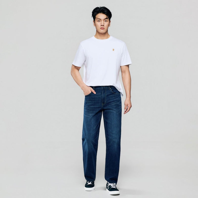 Giordano Men Straight Stretch Denim Indigo Jeans - Premium Jeans
