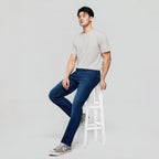 Giordano Men Tapered Stretch Denim Indigo Jeans - Premium Jeans