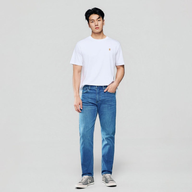 Giordano Men Tapered Stretch Denim Indigo Jeans - Premium Jeans