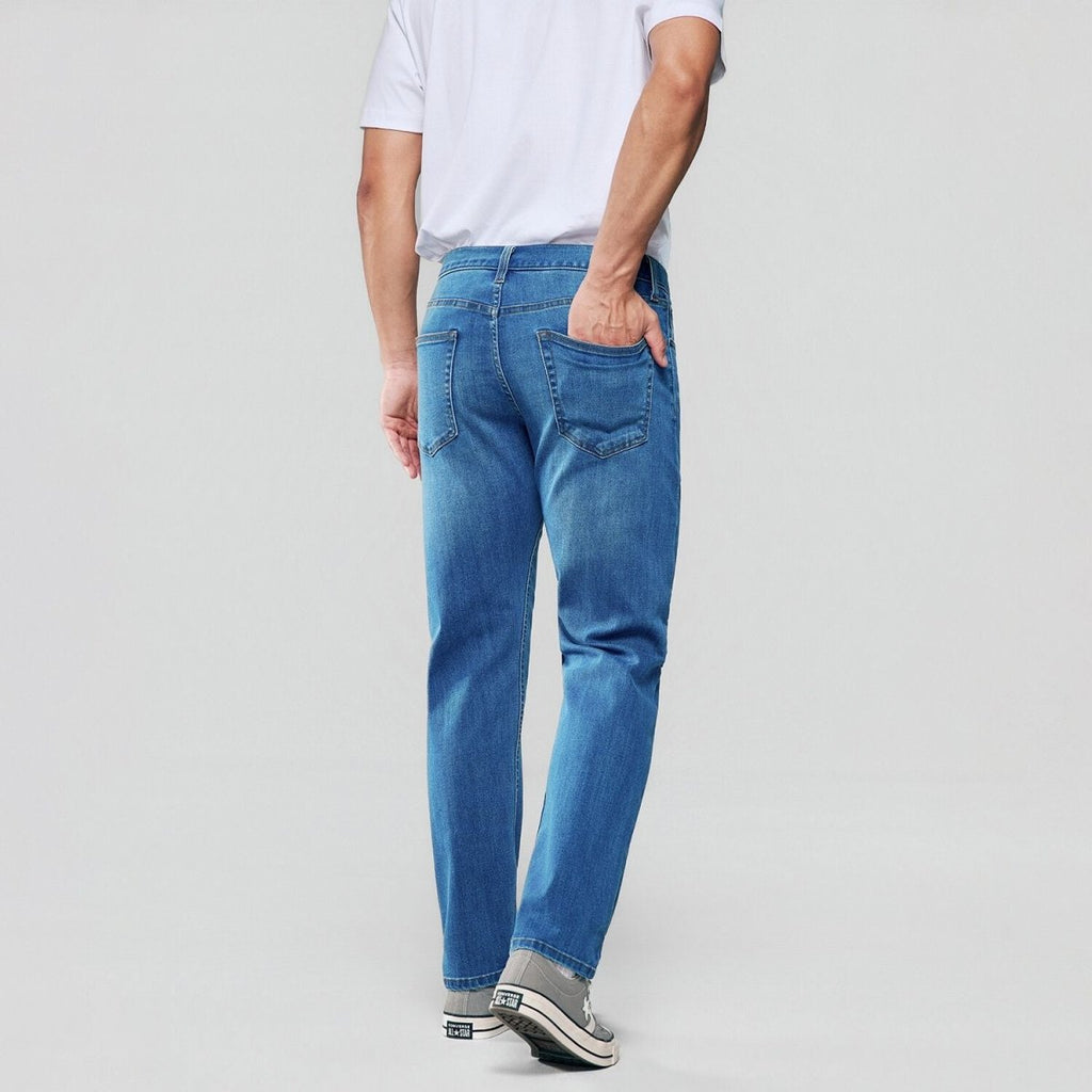 Giordano Men Tapered Stretch Denim Indigo Jeans - Premium Jeans