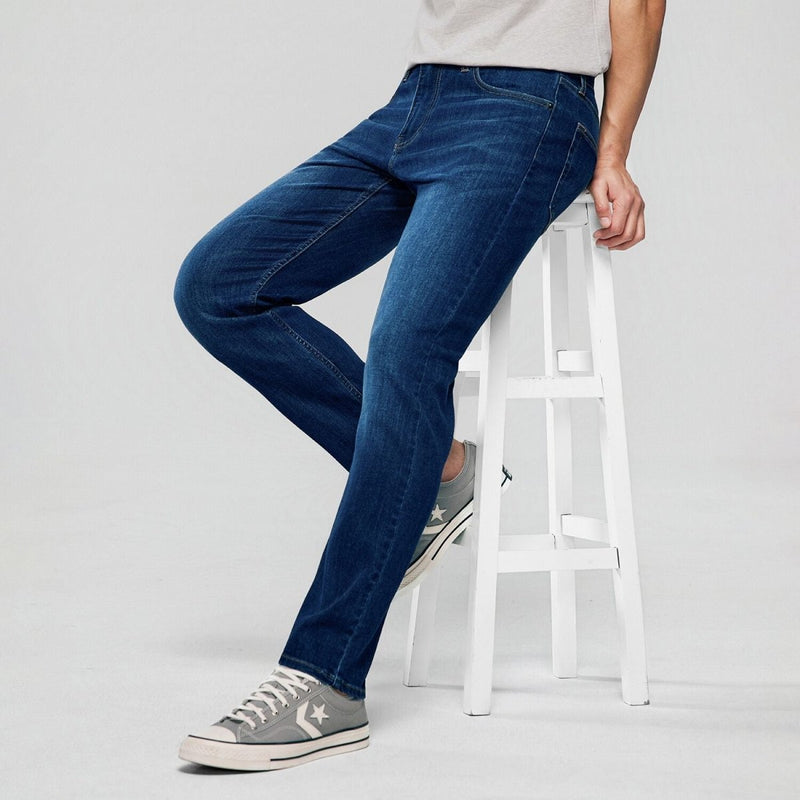 Giordano Men Tapered Stretch Denim Indigo Jeans - Premium Jeans