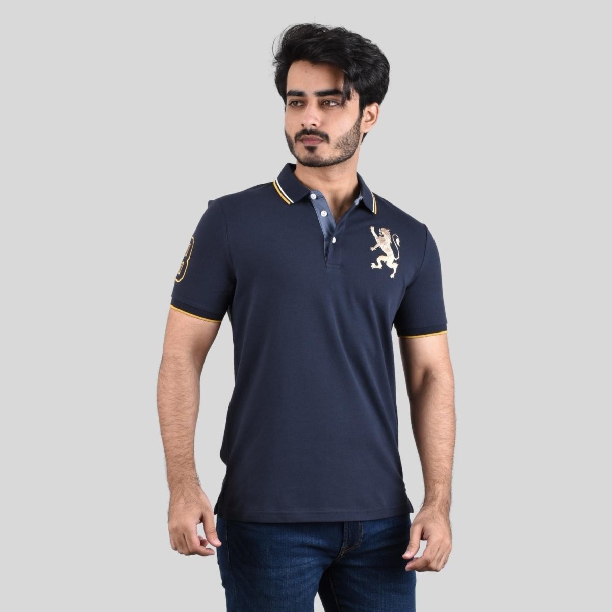 Giordano Men's 3D Bold Lion Polo - Premium Polo