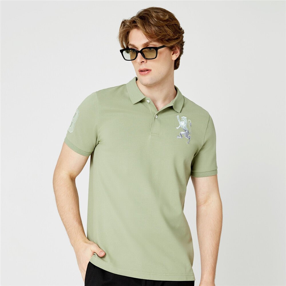 Giordano Men's 3D Bold Lion Polo - Premium Polo