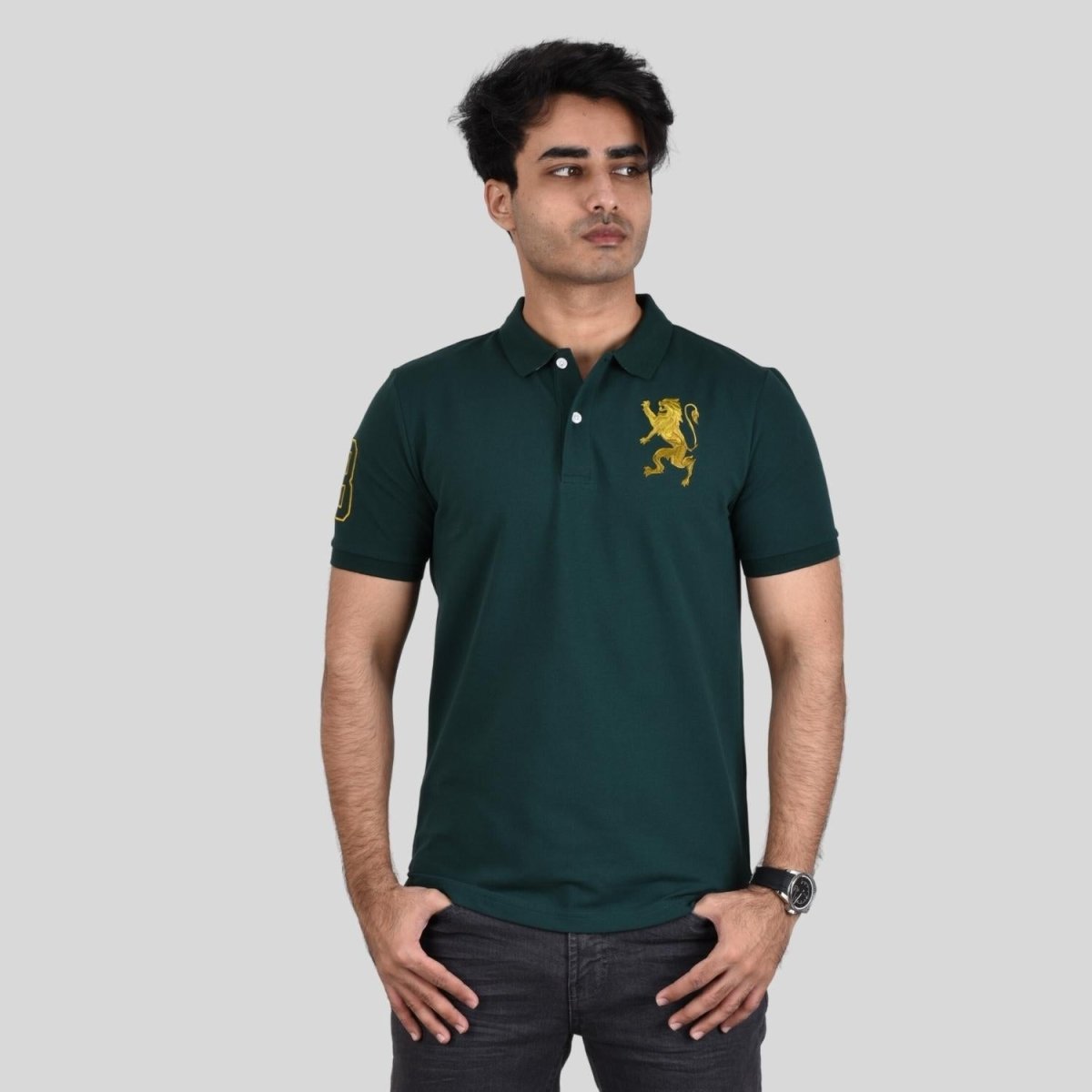 Giordano Men's 3D Bold Lion Polo - Premium Polo