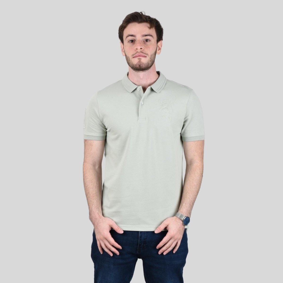 Giordano Men's 3D Bold Lion Polo - Premium Polo