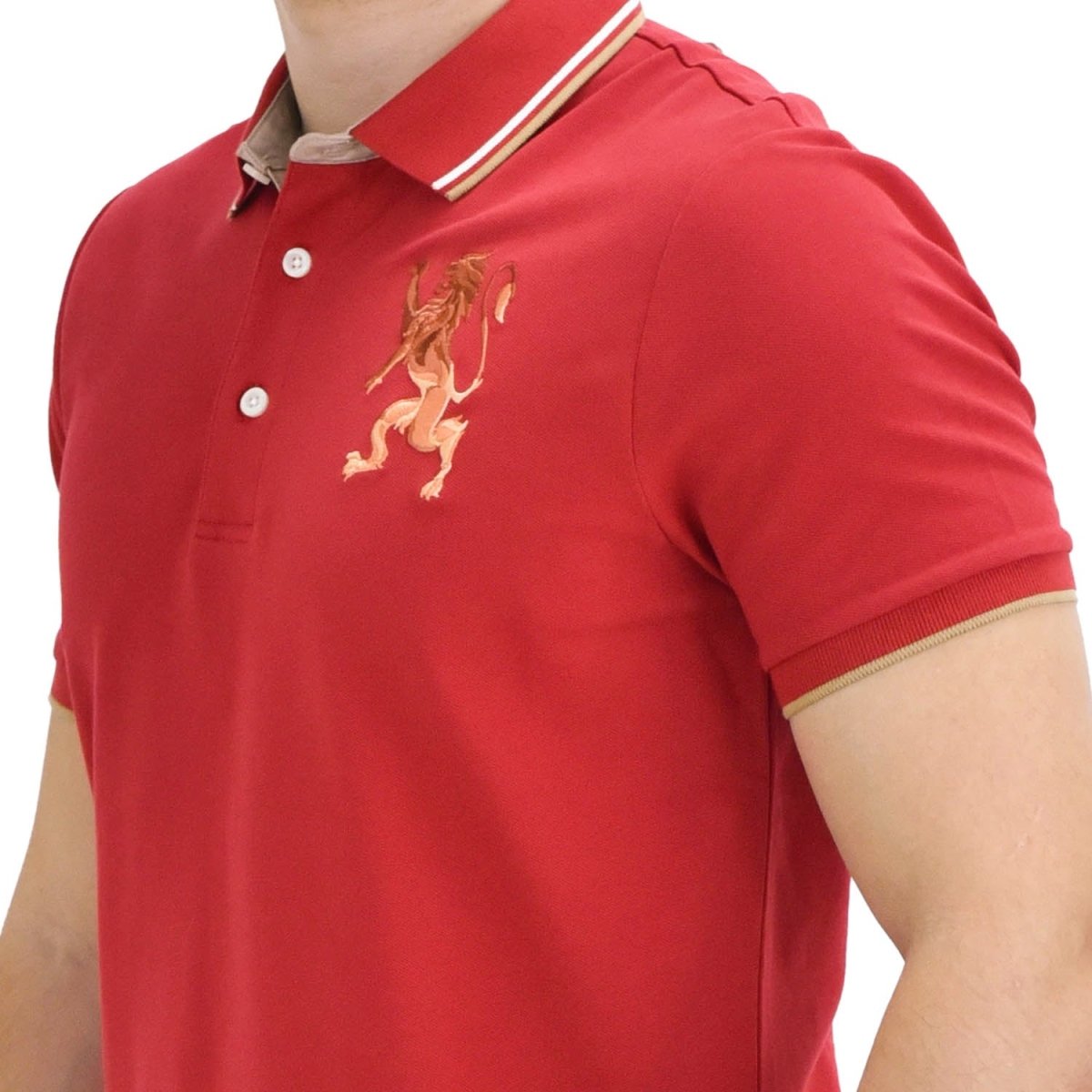 Giordano Men's 3D Bold Lion Polo - Premium Polo