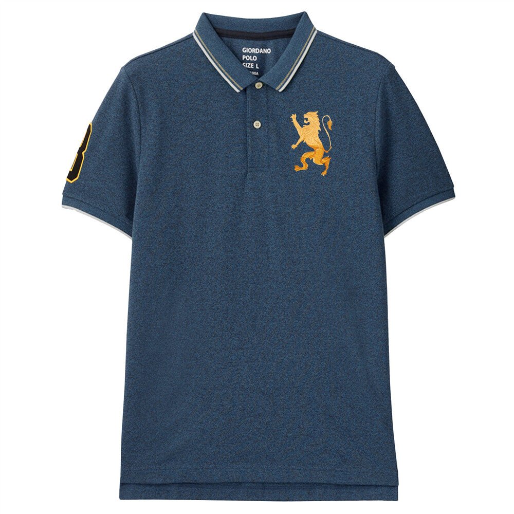 Giordano Men's 3D Lion Polo - Premium Polo