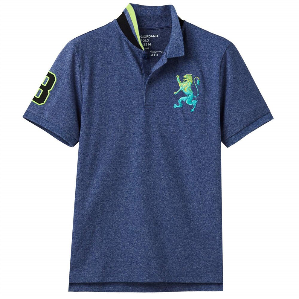 Giordano Men's 3D Lion Polo - Premium Polo