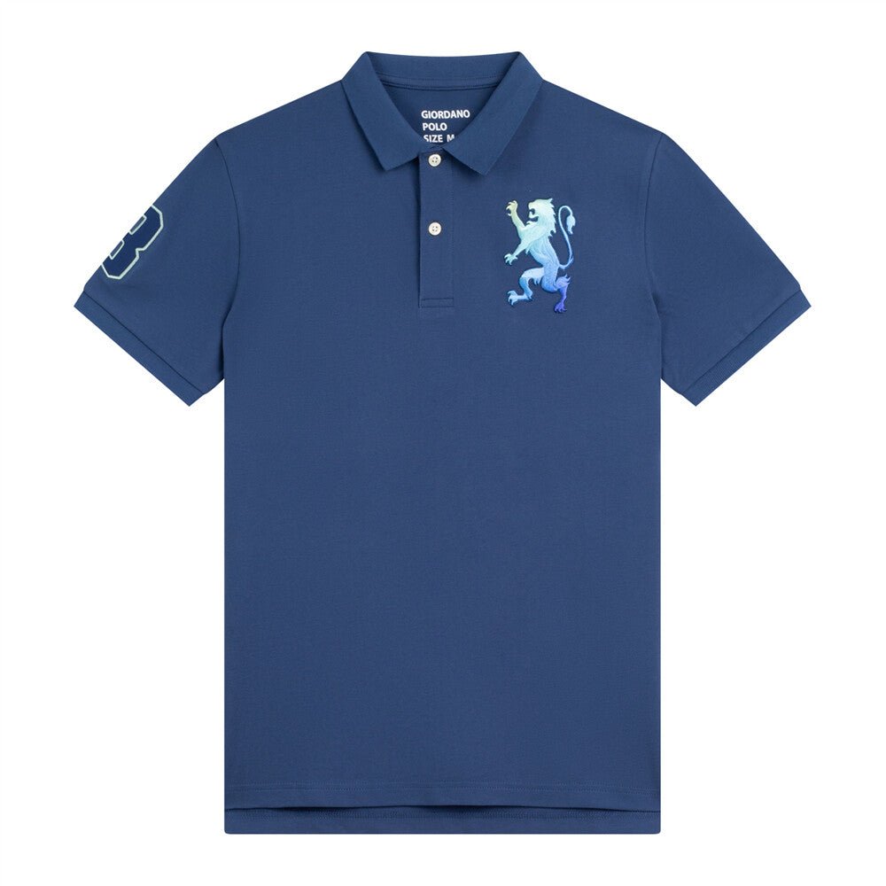 Giordano Men's 3D Lion Polo - Premium Polo