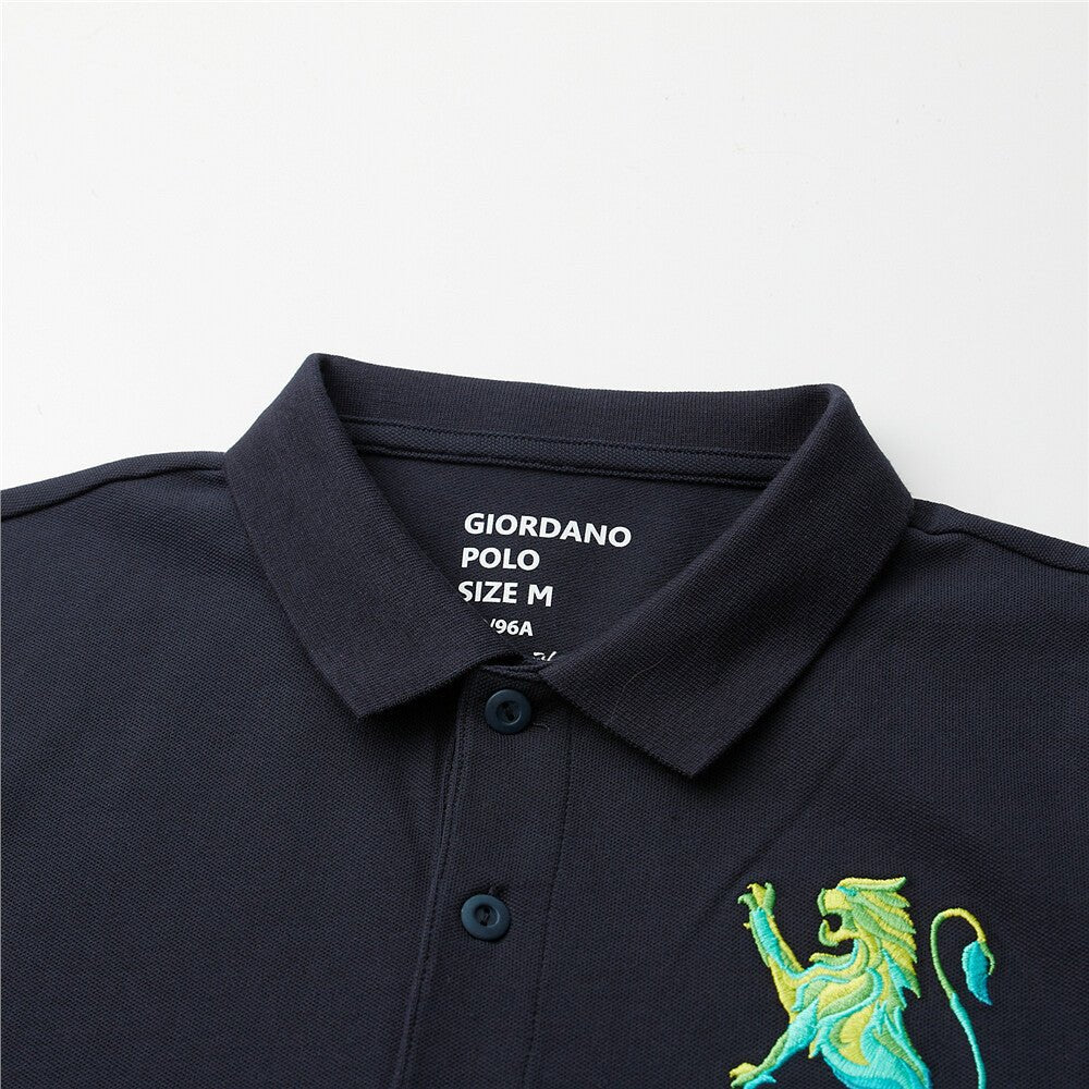 Giordano Men's 3D Lion Polo - Premium Polo