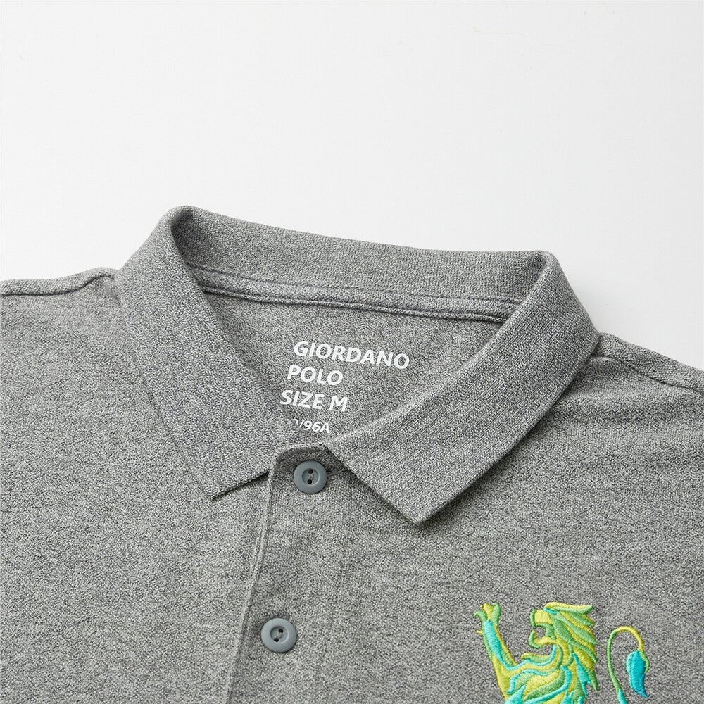 Giordano Men's 3D Lion Polo - Premium Polo