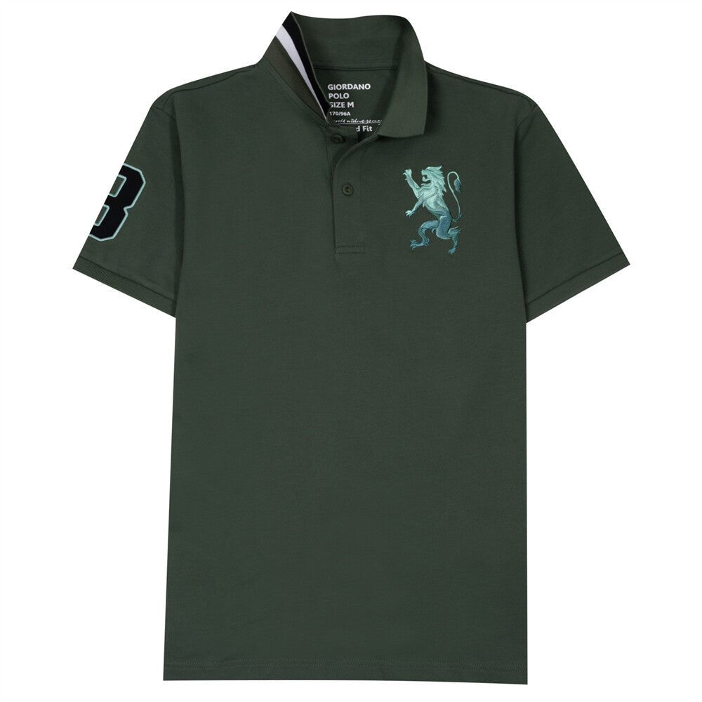 Giordano Men's 3D Lion Polo - Premium Polo