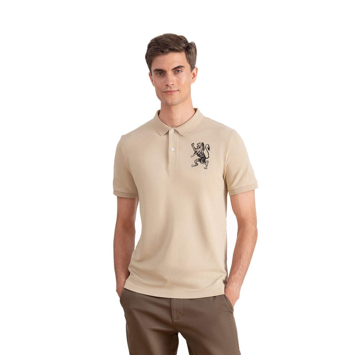 Giordano Men's 3D Lion Polo - Premium Polo