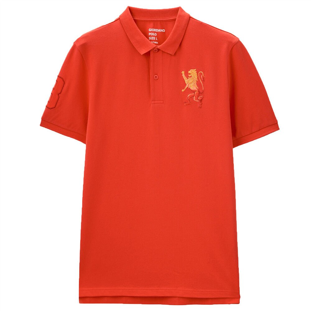 Giordano Men's 3D Lion Polo - Premium Polo