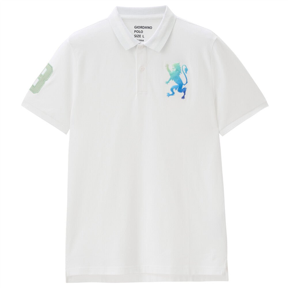 Giordano Men's 3D Lion Polo - Premium Polo