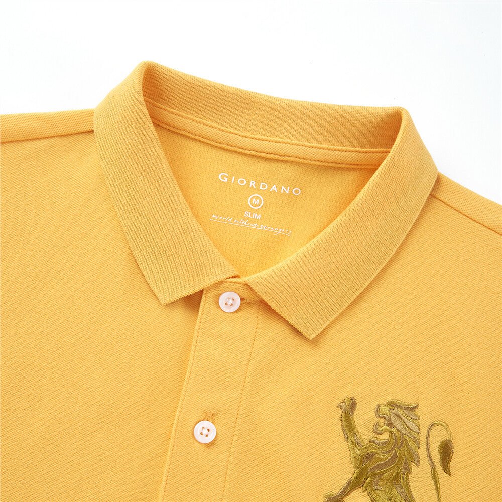 Giordano Men's 3D Lion Polo - Premium Polo