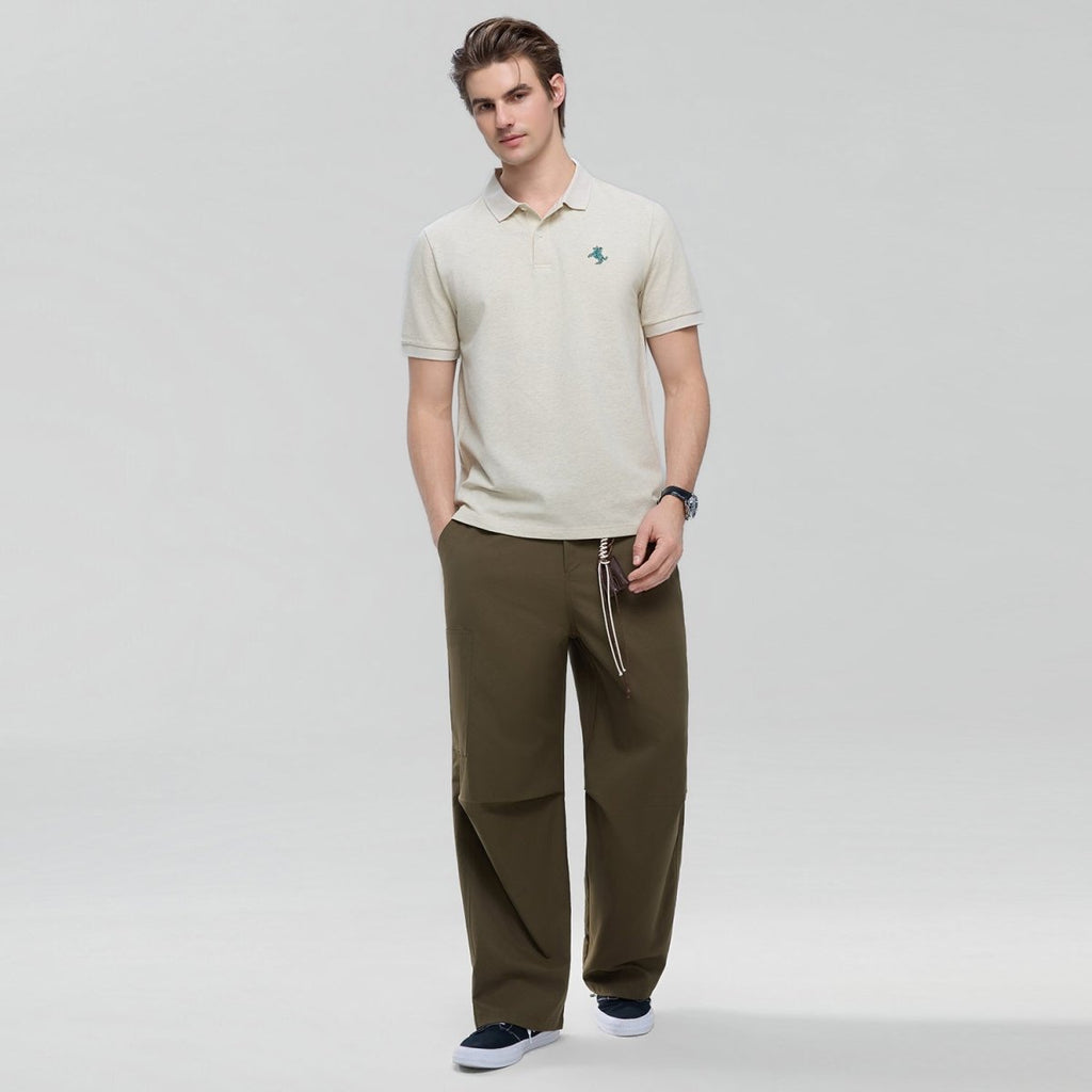 Giordano Men's 3G Small Napoleon Slim Melange Polo - Premium Polo