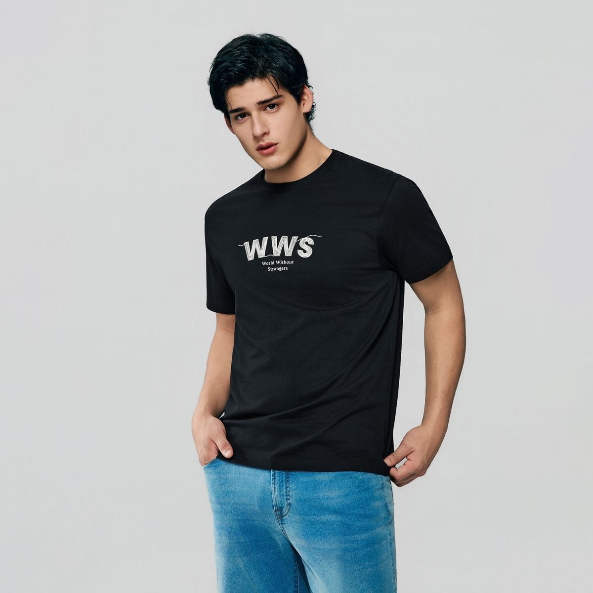 Giordano Men's 3G WWS Graphic Tee - Premium Print Tee