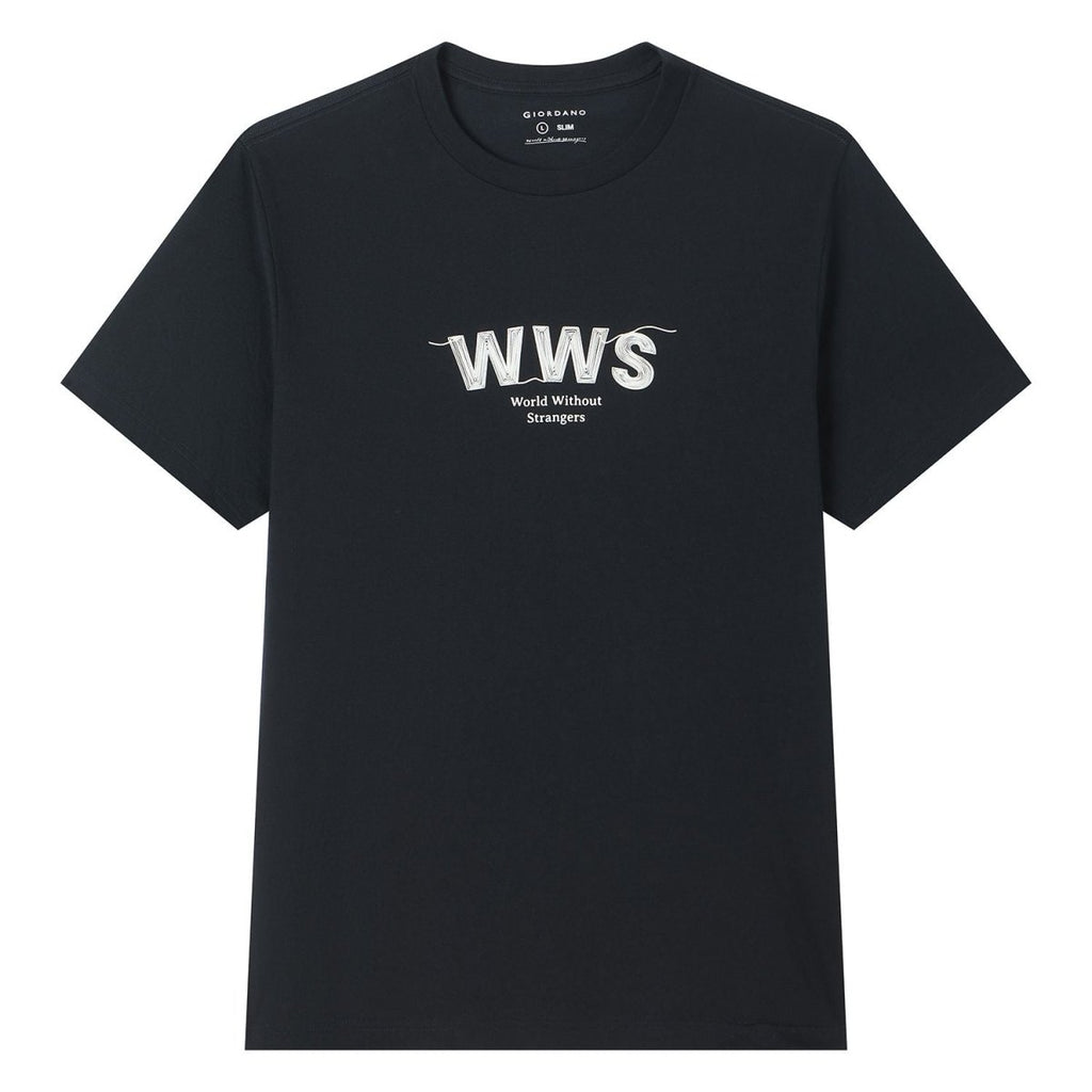 Giordano Men's 3G WWS Graphic Tee - Premium Print Tee