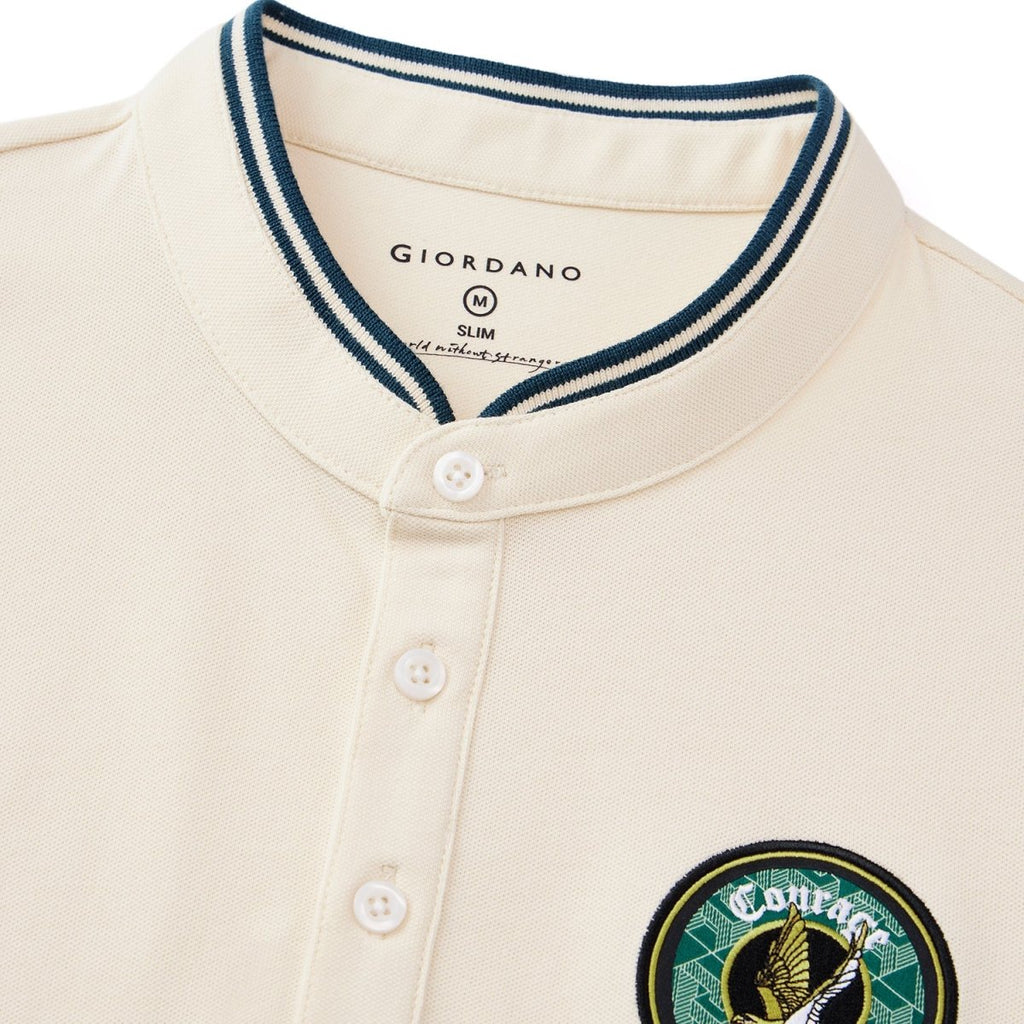 Giordano Men's Bold Embroidery Polo - Premium Polo