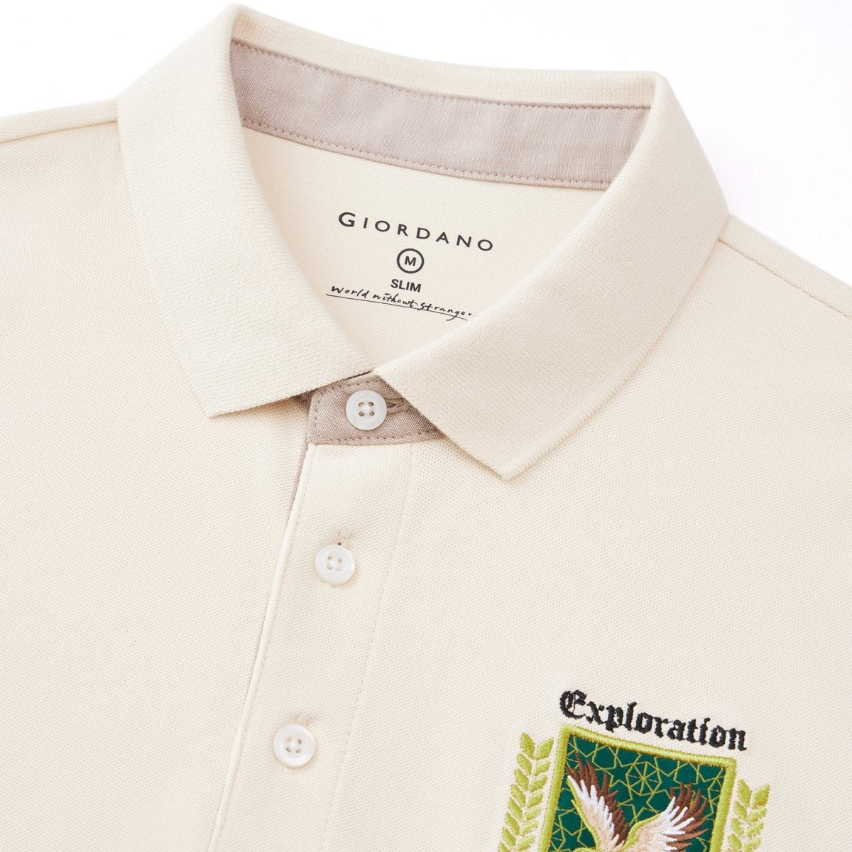 Giordano Men's Bold Embroidery Polo - Premium Polo