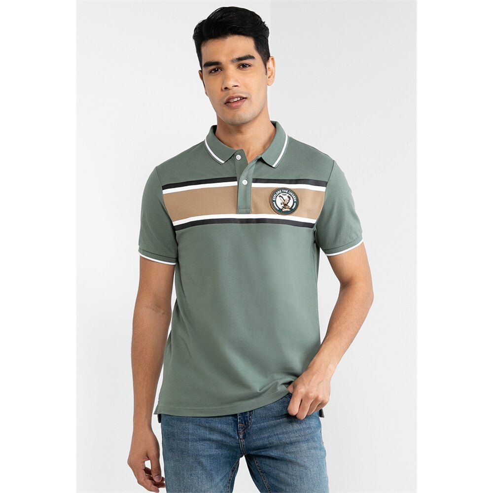 Giordano Men's Bold Embroidery Polo - Premium Polo