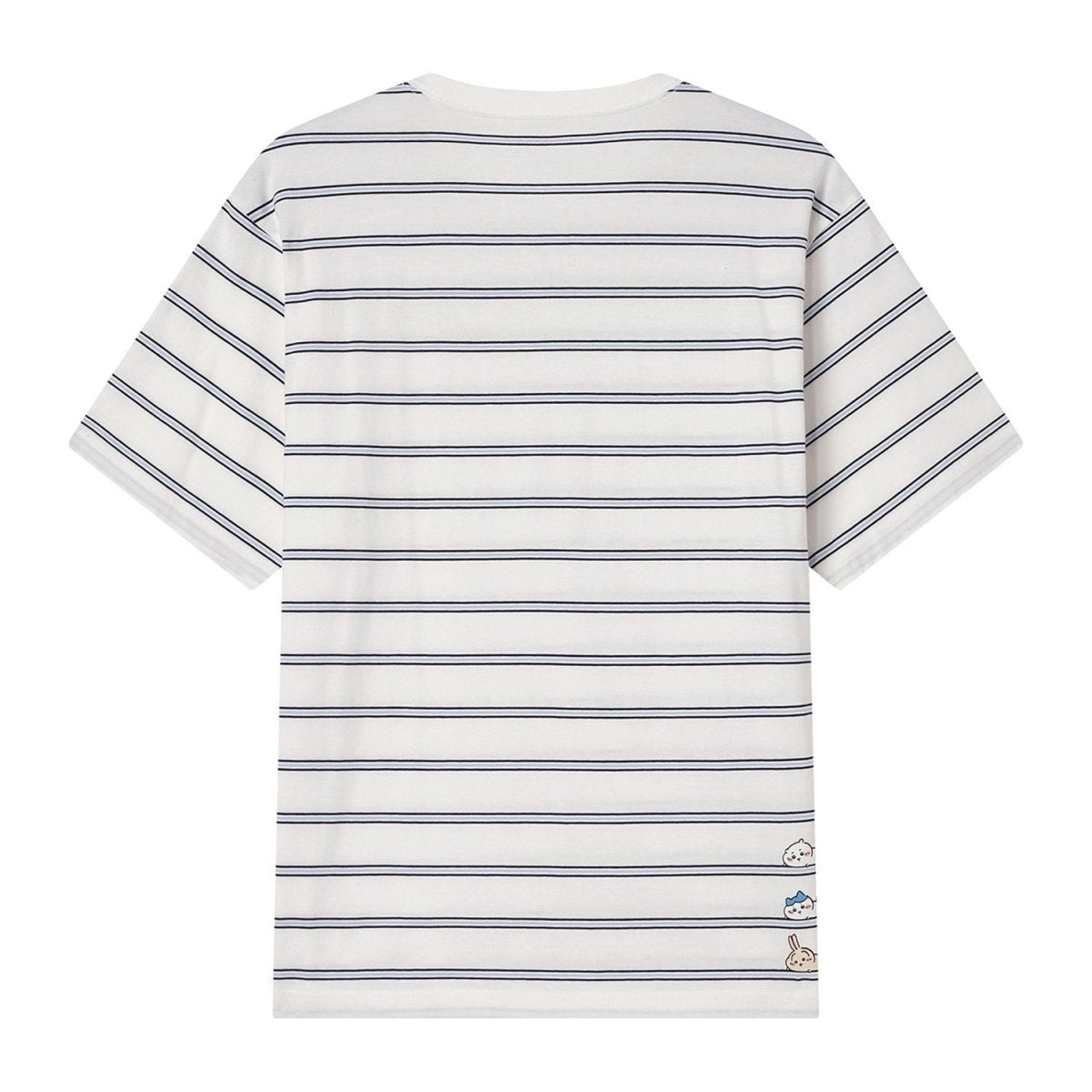 Giordano Men's Chiikawa Striped Cotton Relaxed Graphic Tee - Premium Print Tee