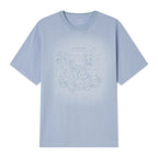 Giordano Men's Chiikawa Subdued Blue Relaxed Graphic Tee - Premium Print Tee