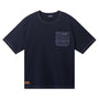 Giordano Men's Classic Blue Print Tee | 100% Cotton Comfort - Premium Print Tee