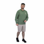 Giordano Men's Classic French Terry Crew Neck Long Sleeve Relaxed Fit Print Sweatshirt - Premium Sweatshirts