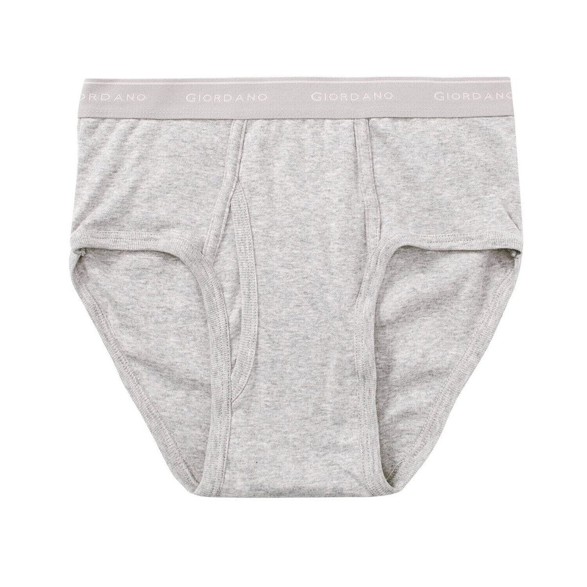 Giordano Men's Classic Rib Briefs - 6-Pack, Cotton, Jacquard Waistband - Premium Briefs