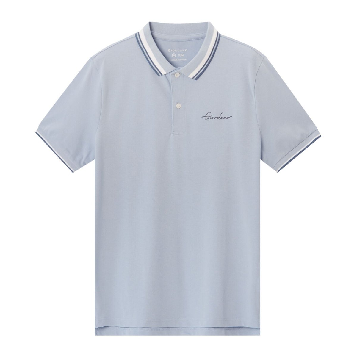 Giordano Men's Classic Slim Fit Polo With Signature Embroidery - Premium Polo