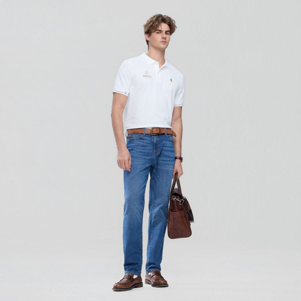 Giordano Men's Comfort Stretch Denim Regular Tapered 2.0 Jeans - Premium Jeans