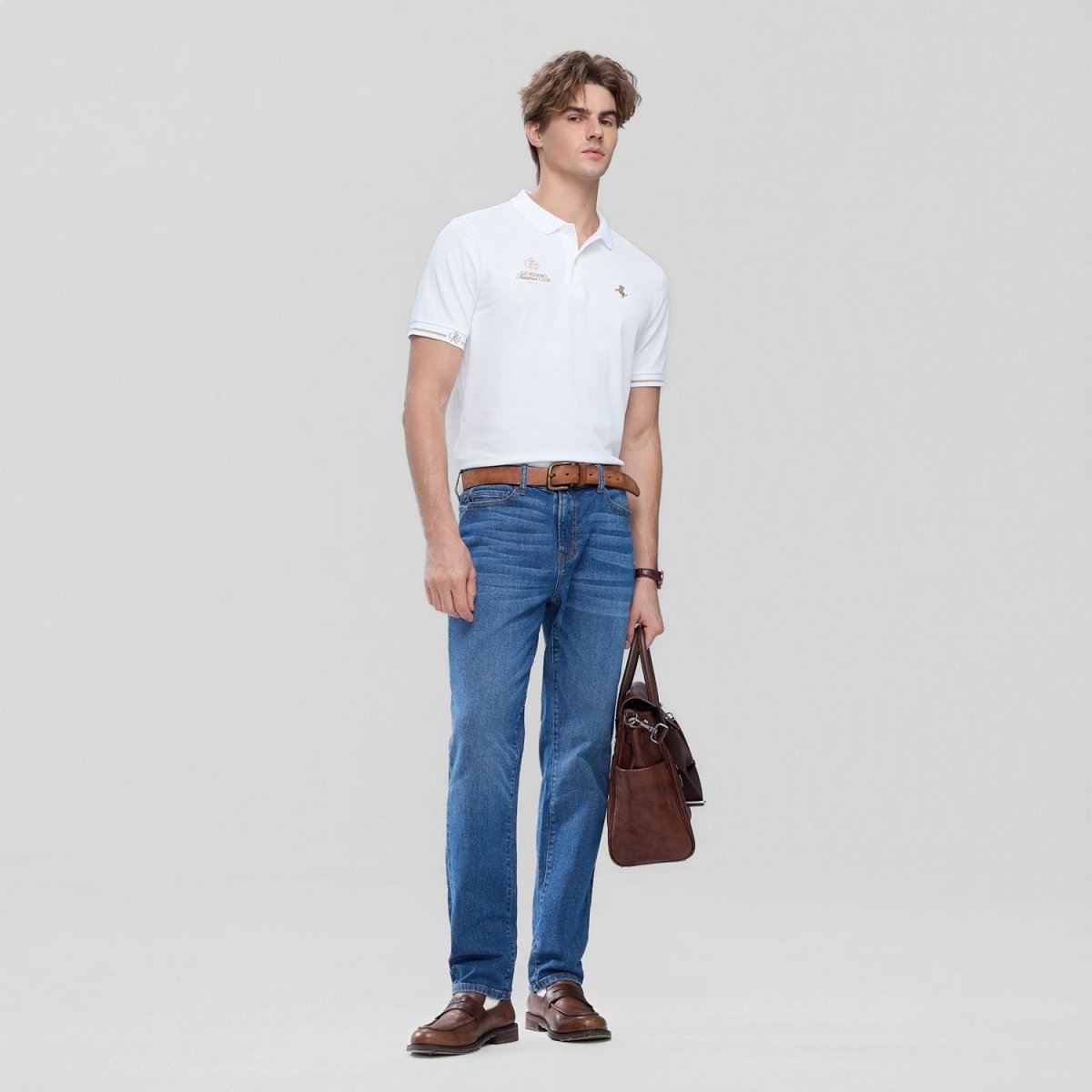 Giordano Men's Comfort Stretch Denim Regular Tapered 2.0 Jeans - Premium Jeans