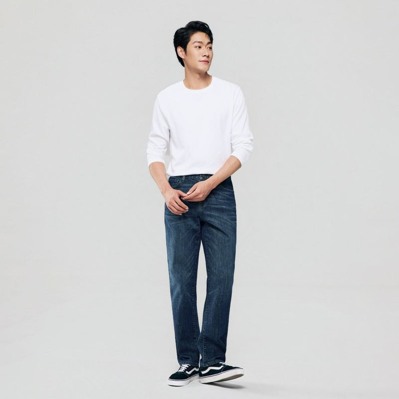 Giordano Men's Comfort Stretch Denim Regular Tapered 2.0 Jeans - Premium Jeans