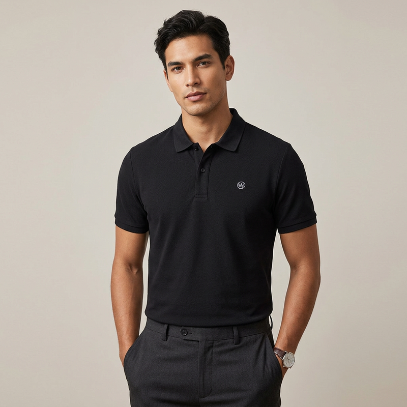 Men's Cool Touch UV Letter Polo