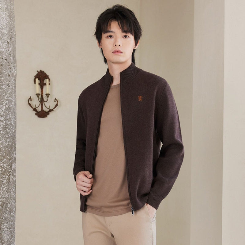 Giordano Men's Cotton Blend Cardigan: Cozy & Classic - Premium Cardigans