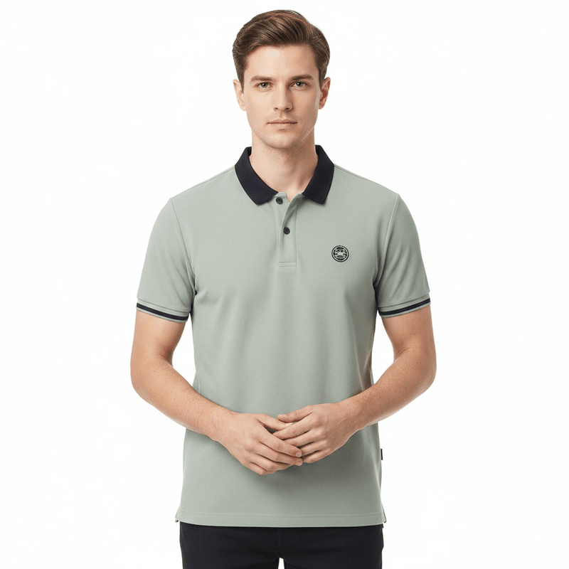 Giordano Men's Cotton Blend Pique Embroidered Polo - Premium Polo