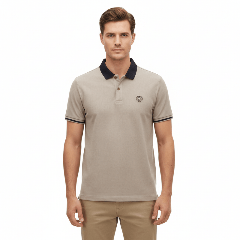 Giordano Men's Cotton Blend Pique Embroidered Polo - Premium Polo