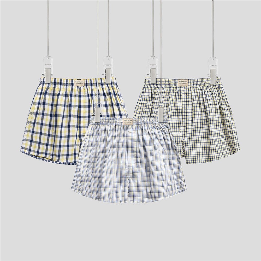 Giordano Men's Cotton Contrast Color Boxers (3Pcs/Pack) - Premium Briefs