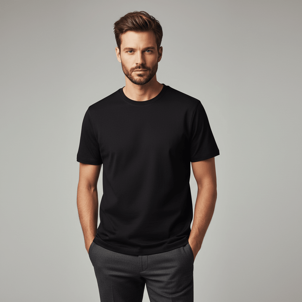 Giordano Men's Cotton Jersey Crew Neck Regular Fit Tee | Online Exclusive - first_variant_option_2 Premium Tee for Giordano