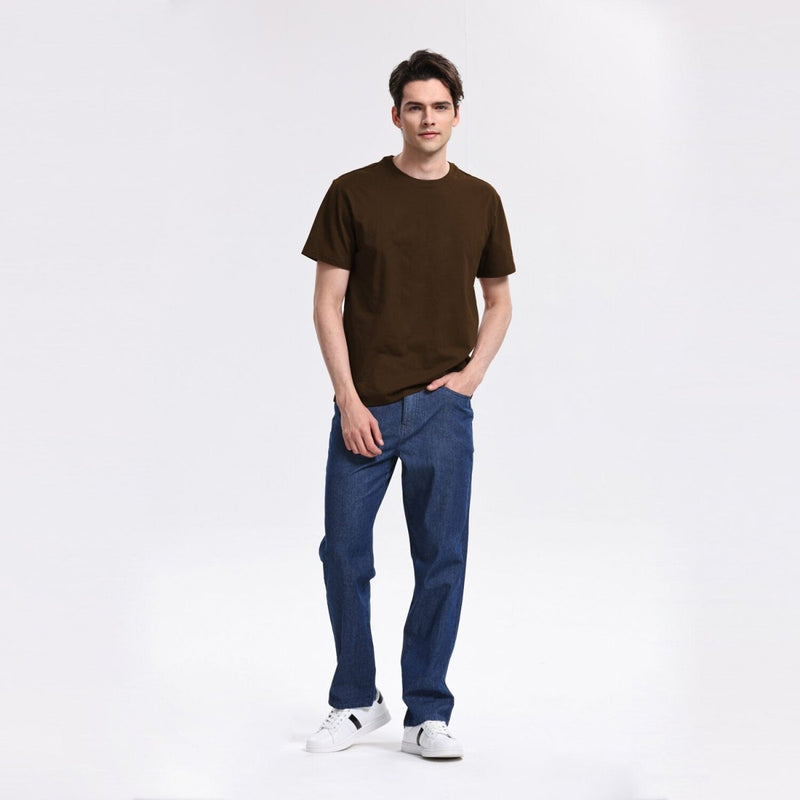Giordano Men's Cotton Jersey Crew Neck Regular Fit Tee | Online Exclusive - first_variant_option_2 Premium Tee for Giordano