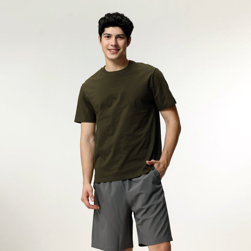 Giordano Men's Cotton Jersey Crew Neck Regular Fit Tee | Online Exclusive - first_variant_option_2 Premium Tee for Giordano