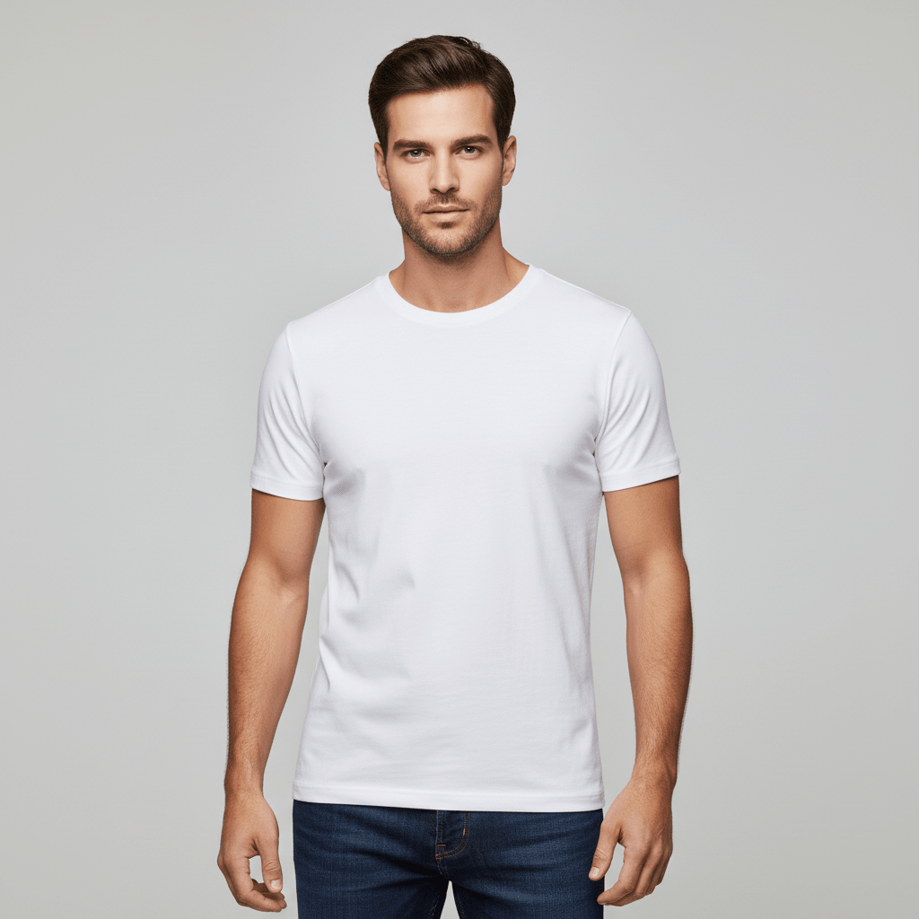 Giordano Men's Cotton Jersey Crew Neck Regular Fit Tee | Online Exclusive - first_variant_option_2 Premium Tee for Giordano