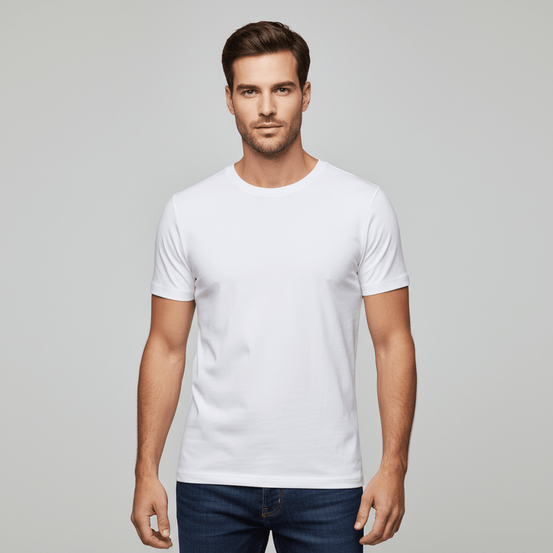 Giordano Men's Cotton Jersey Crew Neck Regular Fit Tee | Online Exclusive - first_variant_option_2 Premium Tee for Giordano